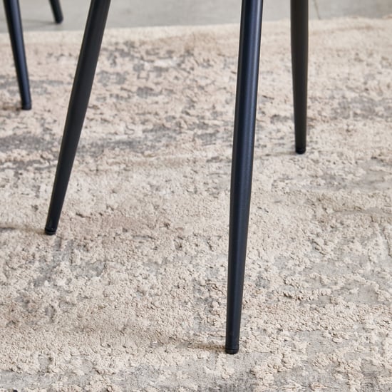 Arcane Ceramic Top 4-6 Seater Extendable Dining Set with Chairs - Grey