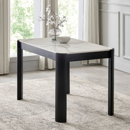 Norway Ceramic Top 4-Seater Dining Table - White