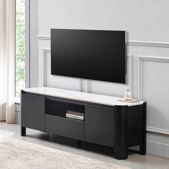 Norway Mango Wood TV Unit - Black