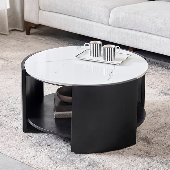Norway Ceramic Top Coffee Table - White