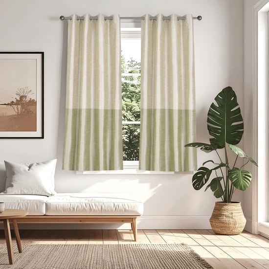 Contempo Set of 2 Light Filtering Window Curtains - 5.2ft(160cm)