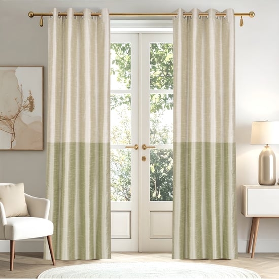 Contempo Set of 2 Room Darkening Long Door Curtains - 8.8ft (270cm)
