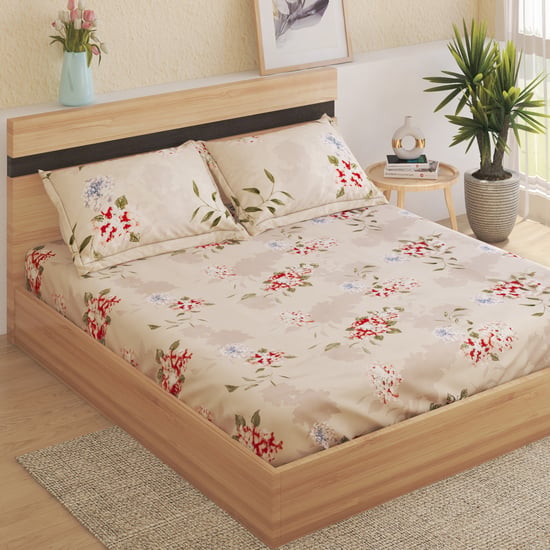 Corsica Microfibre Floral Print 3Pcs Queen Bedsheet Set
