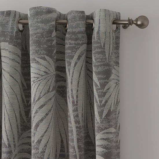 GM Marbella Set of 2 Jacquard Light Filtering Door Curtains - 6.9ft (213cm)