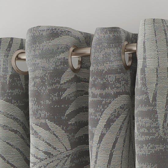 GM Marbella Set of 2 Jacquard Light Filtering Door Curtains - 6.9ft (213cm)