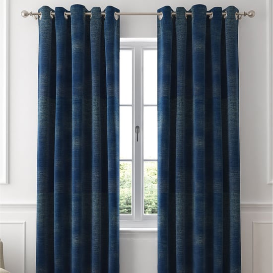GM Venus Plains Set of 2 Woven Light Filtering Door Curtains - 6.9ft (213cm)