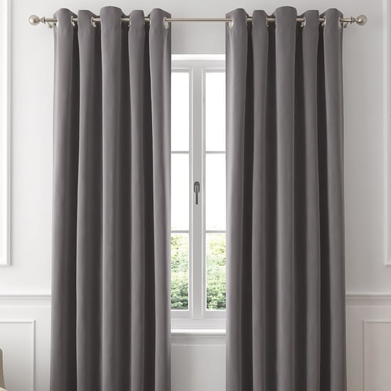 GM Venus Plains Set of 2 Woven Light Filtering Door Curtains - 6.9ft (213cm)