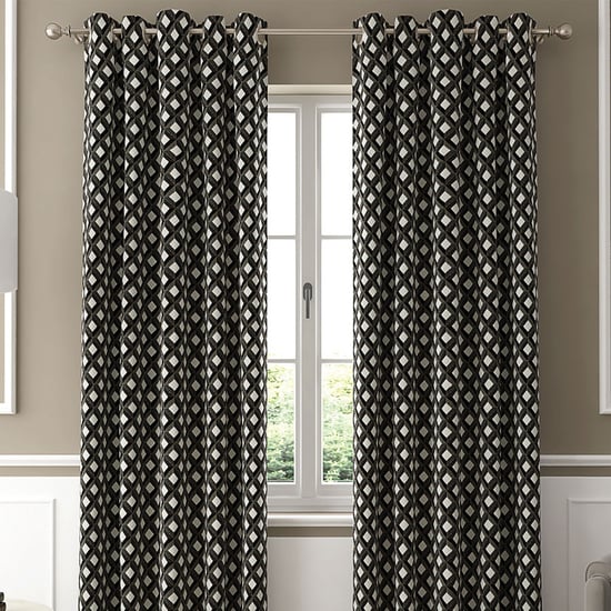 GM Shanghai Set of 2 Jacquard Light-Filtering Door Curtains - 6.9ft (213cm)