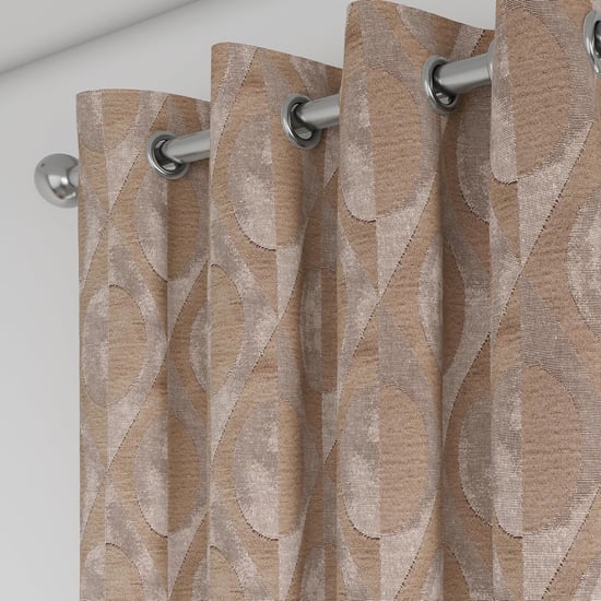 GM Amore Set of 2 Jacquard Light-Filtering Door Curtains - 6.9ft (213cm)