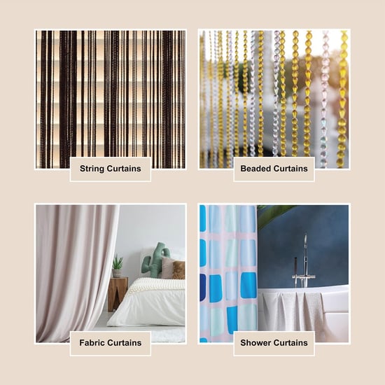 GM Amore Set of 2 Jacquard Light-Filtering Door Curtains - 6.9ft (213cm)