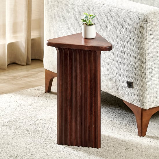 Aren Solid Wood Accent Table - Walnut