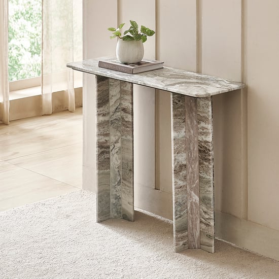 Hoover Marble Console Table - Beige