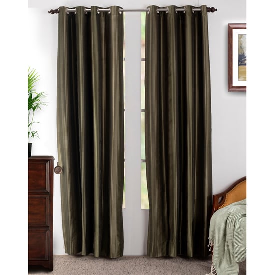MASPAR Set of 2 Striped Room Darkening Door Curtains - 7.5ft (228cm)