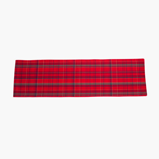 MASPAR Cotton Checked Table Runner