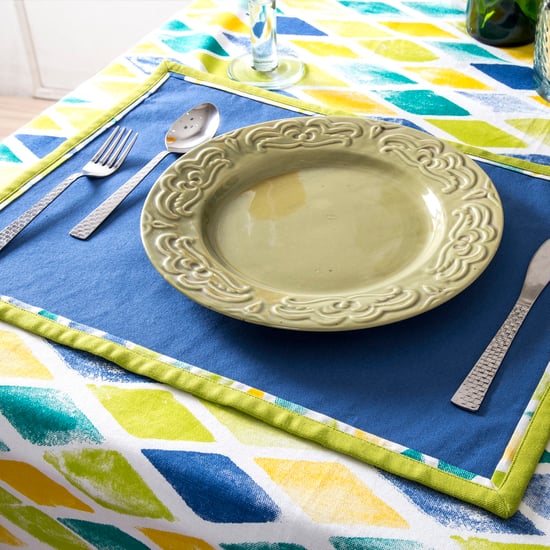 MASPAR Spring Solitaire Cotton Geometric Print Table Cover - 264x145cm