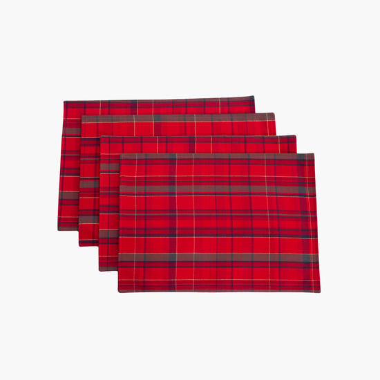 MASPAR Set of 4 Cotton Checked Placemats