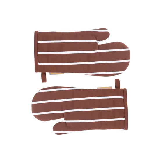 MASPAR Set of 2 Cotton Striped Oven Mitts