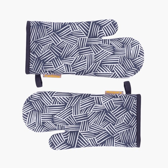 MASPAR Set of 2 Cotton Printed Oven Mitts