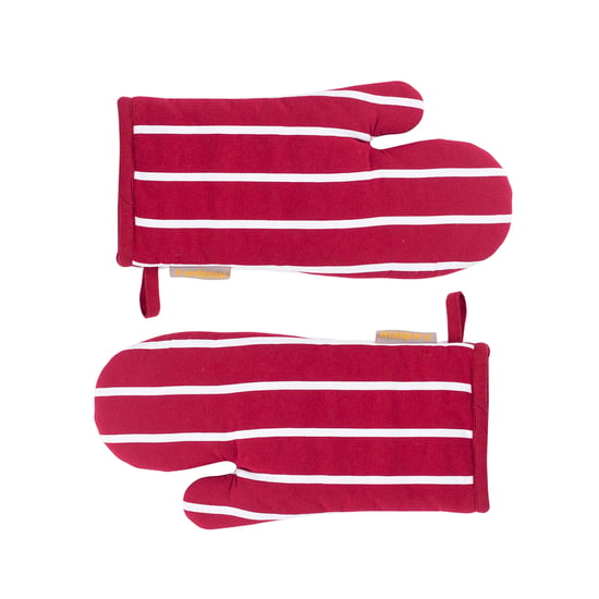MASPAR Set of 2 Cotton Striped Oven Mitts