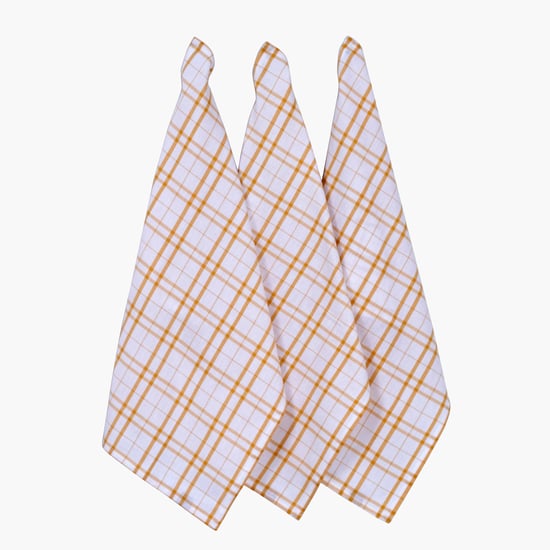 MASPAR Set of 3 Cotton Checked Kitchen Towels