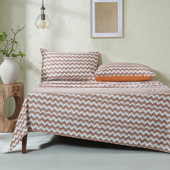 MASPAR Whimsy Nature Cotton 200TC Printed 2Pcs Single Bedsheet Set