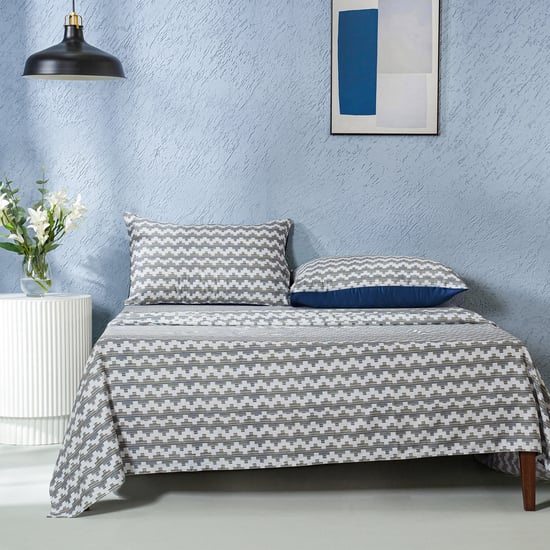 MASPAR Whimsy Nature Cotton 200TC Printed 2Pcs Single Bedsheet Set