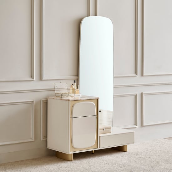 Alchemy Dresser Mirror with Drawer - Gold