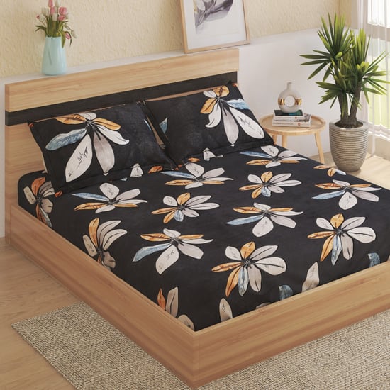 Corsica Microfibre Floral Printed 3Pcs Queen Bedsheet Set