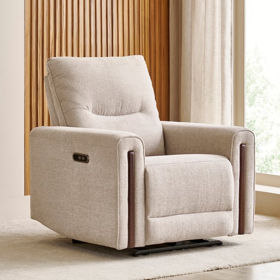 Malinda Fabric 1-Seater Zero Gravity Electric Recliner - Beige