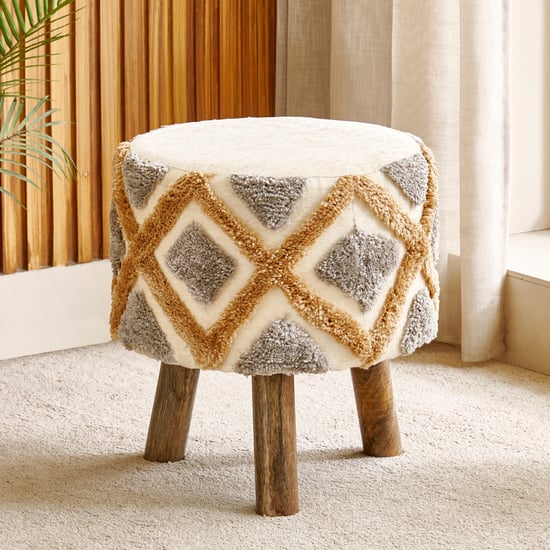 Lotus NXT Fabric Ottoman - Beige