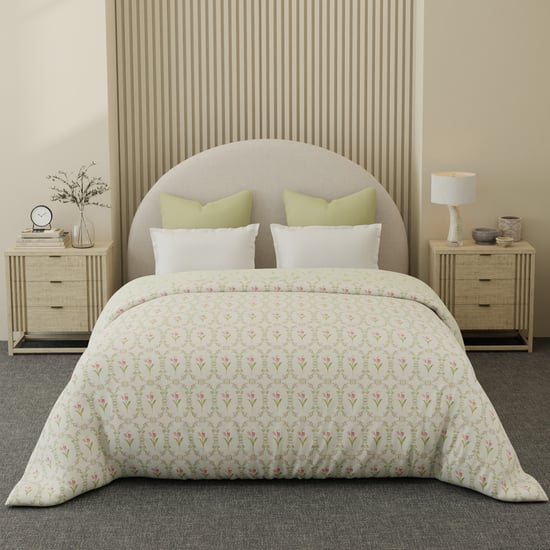 BOUTIQUE LIVING Cottage Garden Cotton Printed Reversible Double Comforter