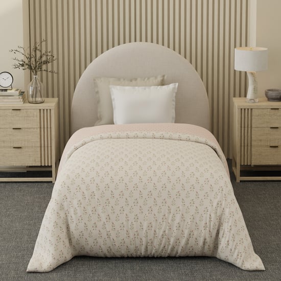 BOUTIQUE LIVING Cottage Garden Cotton Printed Reversible Single Comforter