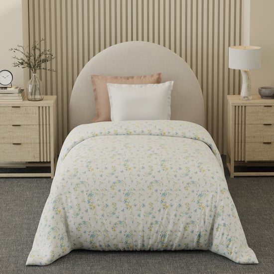 BOUTIQUE LIVING Cottage Garden Cotton Printed Reversible Single Comforter