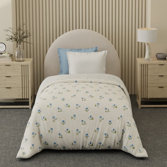 BOUTIQUE LIVING Cottage Garden Cotton Printed Reversible Single Comforter