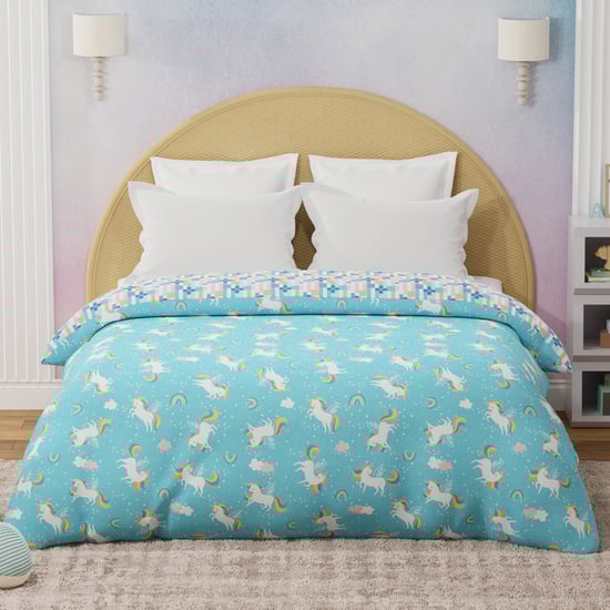 BOUTIQUE LIVING Kids Rock N Room Cotton Glow In the Dark Print Reversible Double Comforter