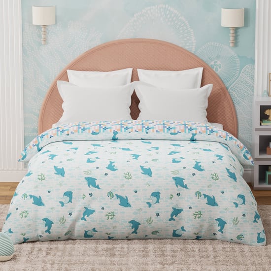 BOUTIQUE LIVING Kids Rock N Room Cotton Glow In the Dark Print Reversible Double Comforter