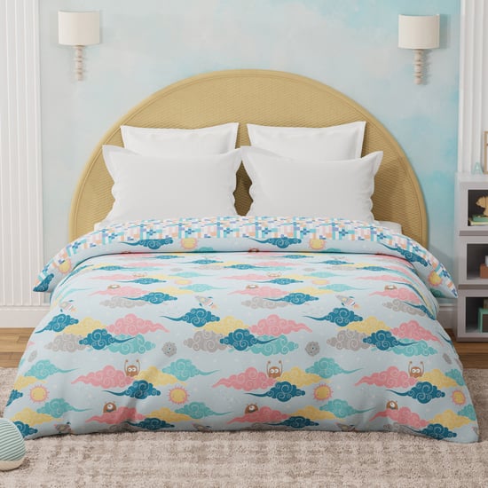 BOUTIQUE LIVING Kids Rock N Room Cotton Glow In the Dark Print Reversible Double Comforter