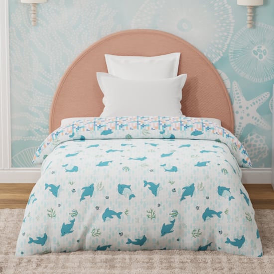 BOUTIQUE LIVING Kids Rock N Room Cotton Glow In the Dark Print Reversible Single Comforter