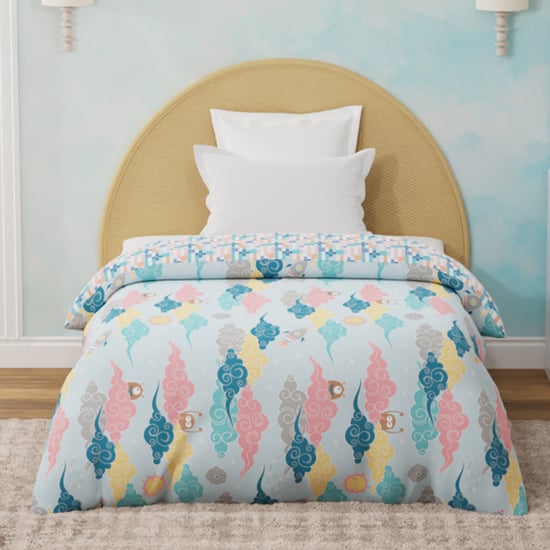 BOUTIQUE LIVING Kids Rock N Room Cotton Glow In the Dark Print Reversible Single Comforter