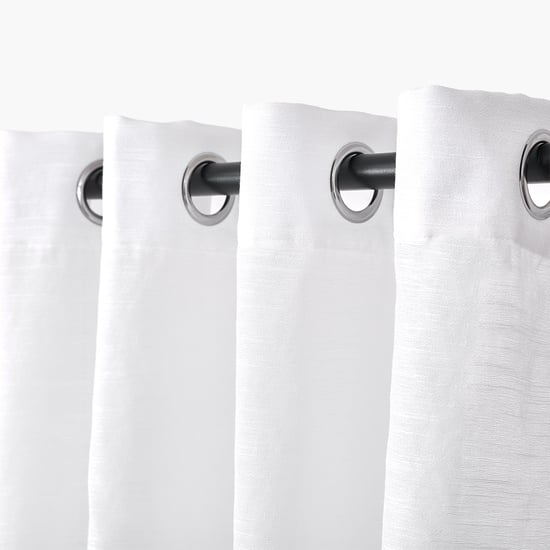 Amaira Pearl Set of 2 Sheer Window Curtains - 5.2ft (160cm)