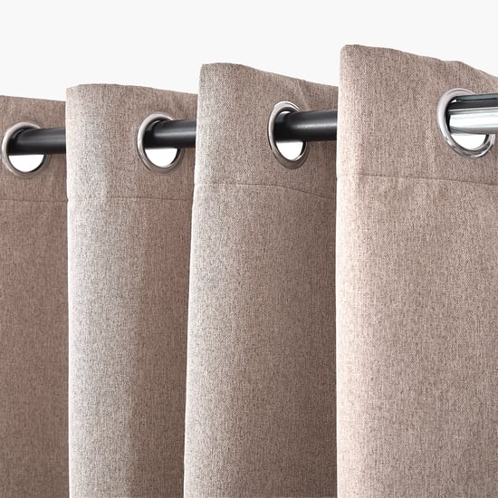 Muffle Grain Set of 2 Blackout Door Curtains - 8.8ft (270cm)