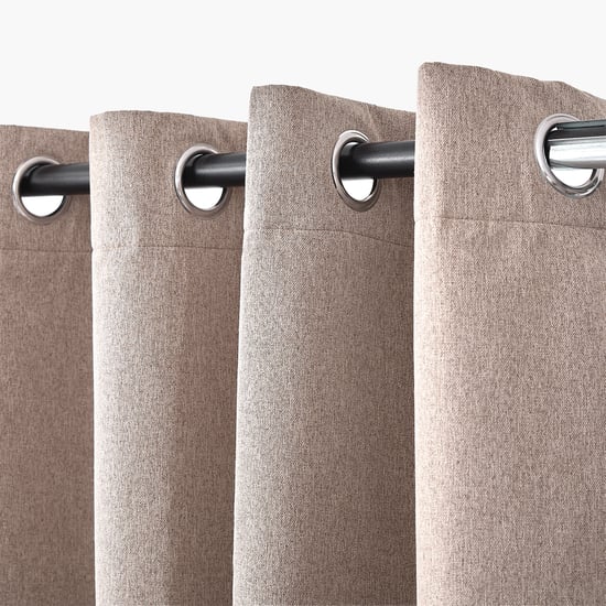 Muffle Grain Set of 2 Blackout Door Curtains - 7.2ft (220cm)