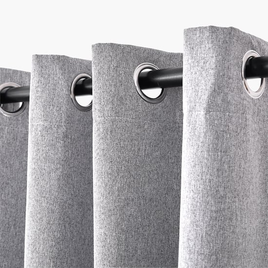 Muffle Noir Set of 2 Blackout Door Curtains - 8.8ft (270cm)