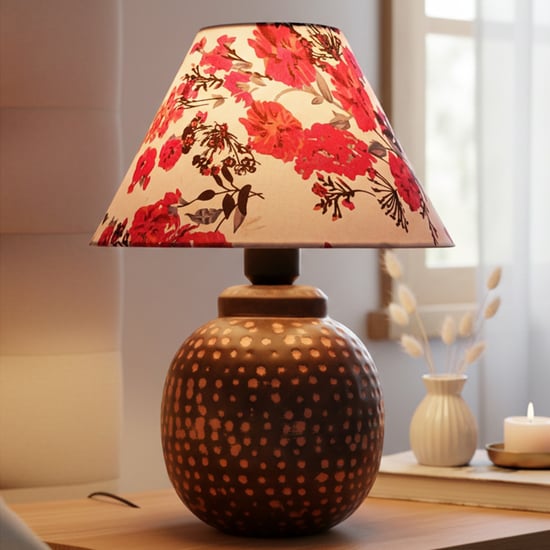 HOMESAKE Metal Hammered Table Lamp