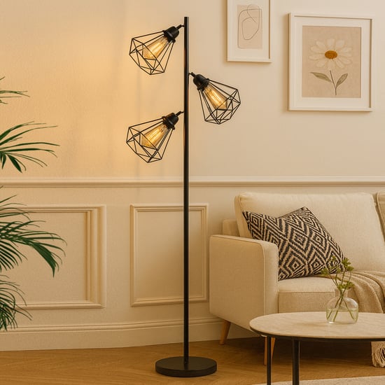 HOMESAKE Metal Multi-Shade Tree Floor Lamp