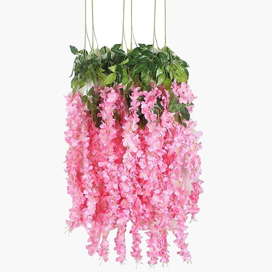 HOMESAKE Set of 6 Artificial Wisteria Hanging Flowers
