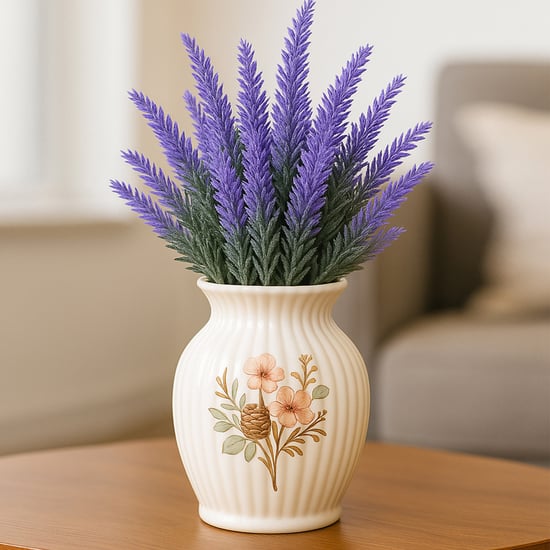 HOMESAKE Set of 6 Artificial Lavender Sticks - 37cm