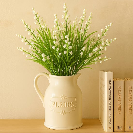 HOMESAKE Set of 4 Artificial Lavender Flower Sticks - 35.5cm