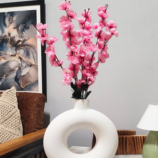 HOMESAKE Set of 2 Artificial Peach Blossom Sticks - 60cm