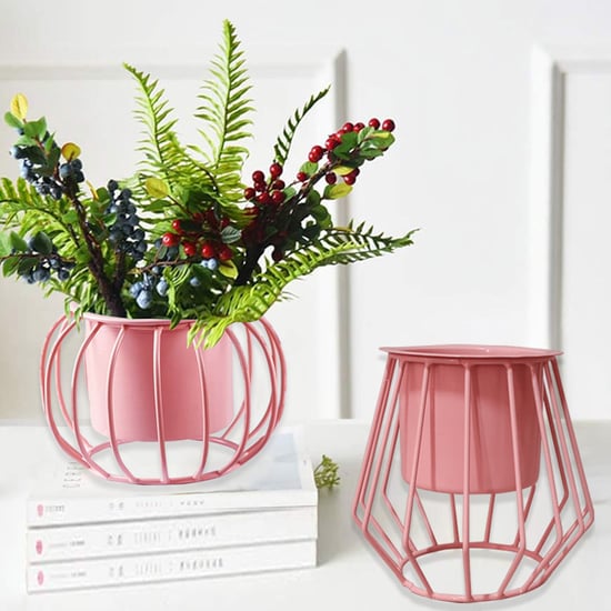 HOMESAKE Set of 2 Metal Planters